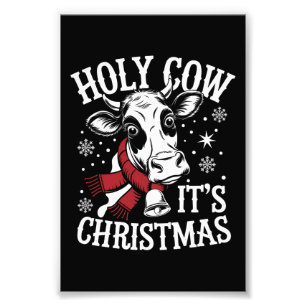 Foto Santa Vaca É Fazenda de Vaca Engraçada de Natal