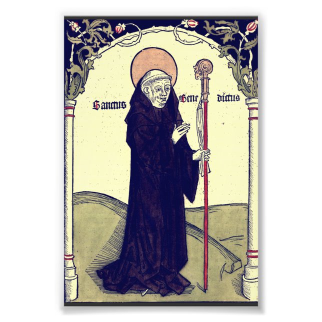 Foto Santo Benedito de Nursia Padroeiro da Europa Catól (Frente)