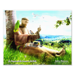 Foto Santo Francis e o sermão prega aos pássaros