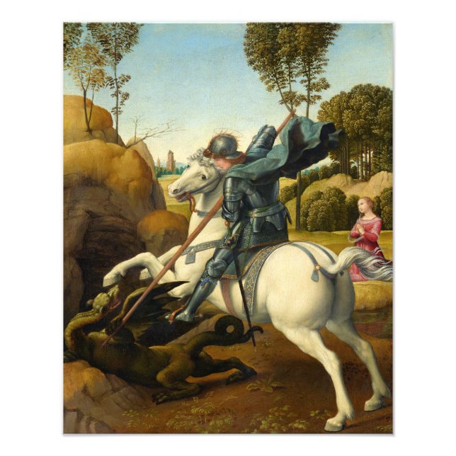 Foto Santo George e o Dragão, 1506 por Raphael (Frente)