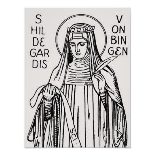 Foto Santo Hildegard da abadia beneditina de Bingen