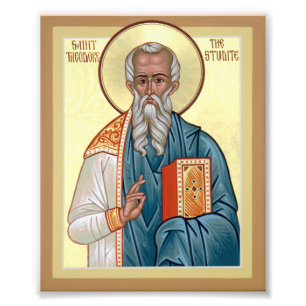Foto Santo Theodore o impressão do ícone de Studite