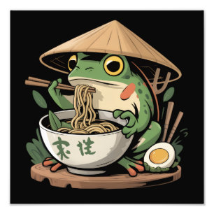 Foto Sapo Comendo Ramen Kawaii Neko Macarrão Japonês
