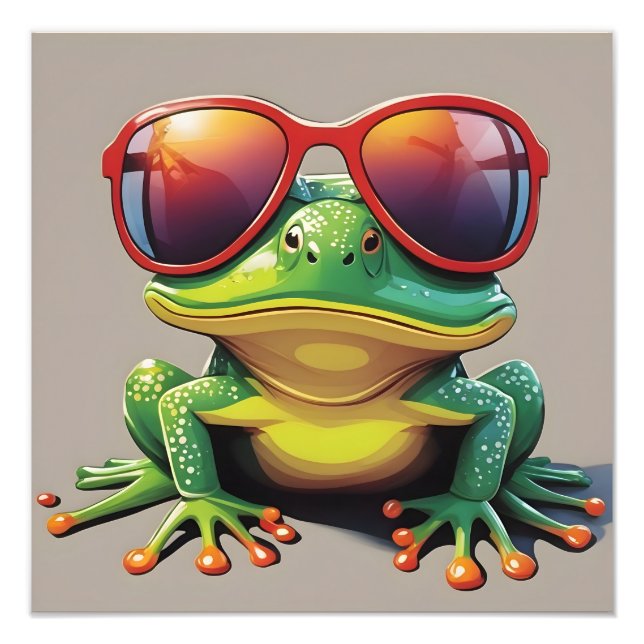Foto Sapo engraçado com óculos de sol (Frente)