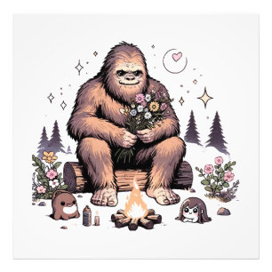 Foto Sasquatch Segurando Flores