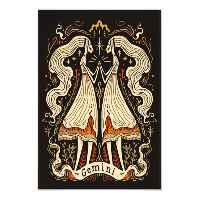 Foto Satin Photo Paper Gemini Celestial Zodiac (Frente)
