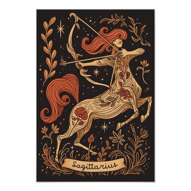 Foto Satin Photo Paper Sagittarius Celestial Zodiac (Frente)