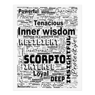Foto Scorpio Zodiac Word Cloud Inspiração brilhante