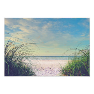 Foto Seagrass On The Beach Print