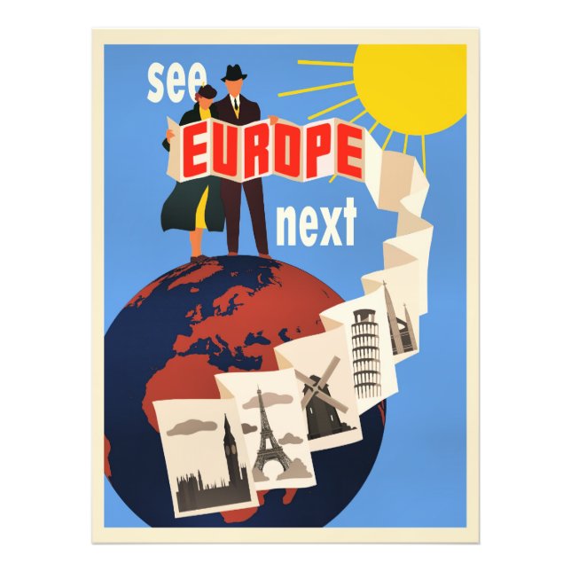 Foto See Europe Next travel poster, (Frente)