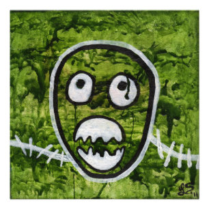 Foto Seedy Pete Skull Odd Whimsical Monster Art