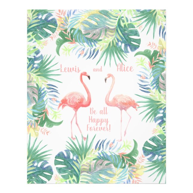 Foto Seja feliz para sempre! Fada - Dois Flamingo Rosa (Frente)