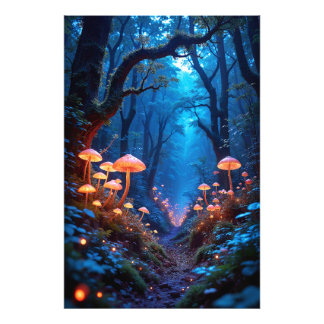 Foto Selva de Dreamlike com Flora Bioluminescente