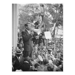 Foto Sen. Robert Kennedy Campaigning para Presidente do
