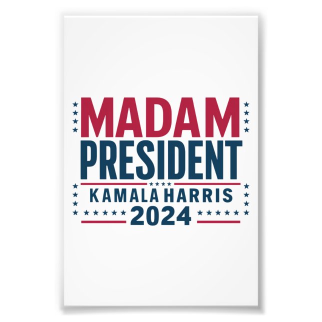 Foto Senhora Presidente Kamala Harris 2024 Votação Demo (Frente)