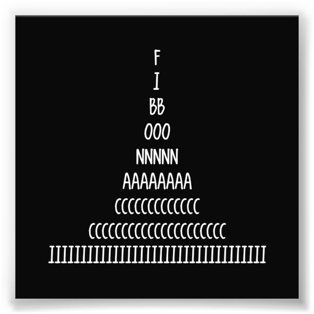 Foto Sequência Fibonacci (Frente)