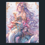 Foto Sereia de Pop anime adorável<br><div class="desc">Este maravilhoso presente de Impressão de Foto da Sereia de Pop para pai, mãe, crianças.</div>