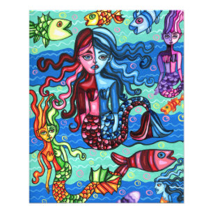 Foto Sereias Coloridas Abstrato de Peixe
