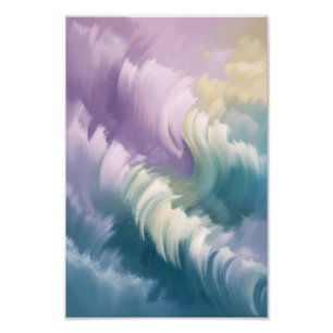 Foto Serene Pastel Abstrato Wave Dreamy Art