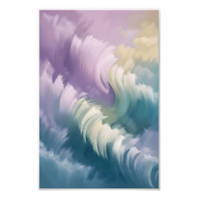 Foto Serene Pastel Abstrato Wave Dreamy Art (Frente)