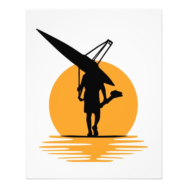 Foto Serene Sunset Rwing:Minimalista Oarsman Silhouette (Frente)