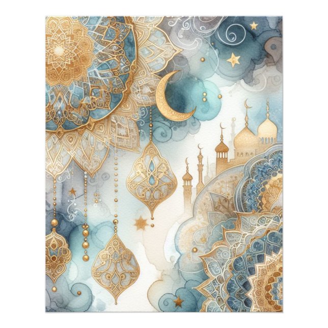 Foto Serenidade da Mesquita Moonlit para Ramadã (Frente)