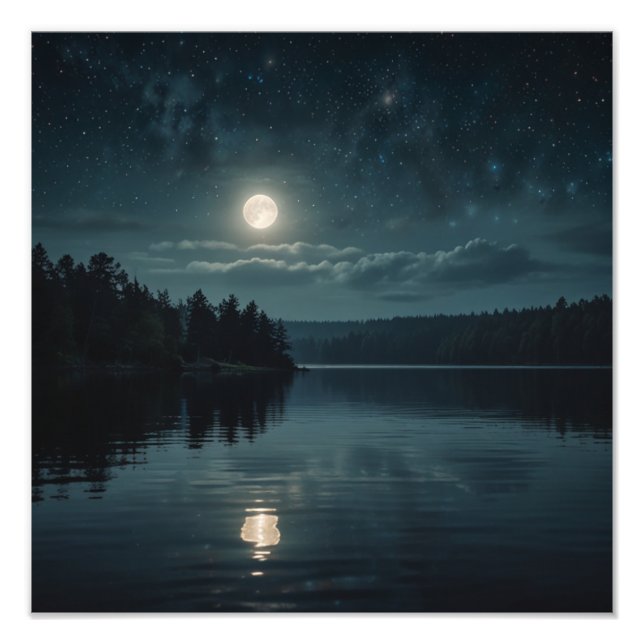 Foto Serenidade do Lago ao Luar (Frente)