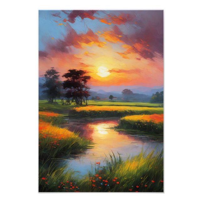 Foto Serenidade do Sol, Cores do Pântano (Frente)