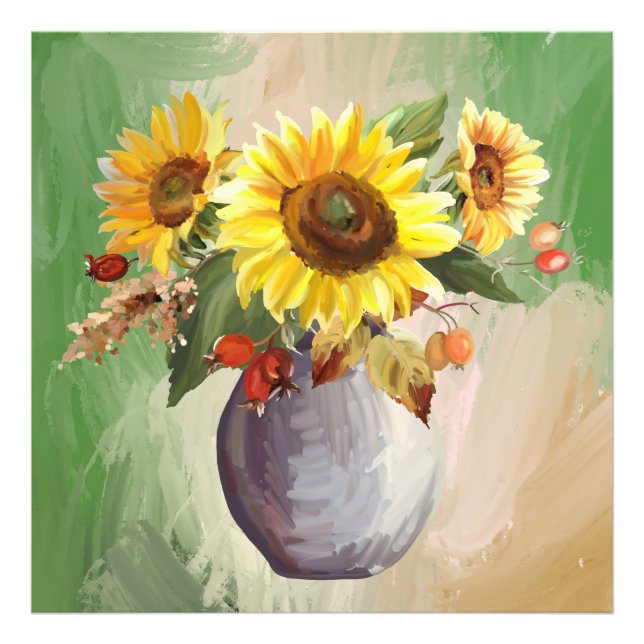 Foto Serenidade Sunlit: Girassóis em Sangue (Frente)