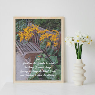 Foto Serenity Prayer Garden Bench Floral