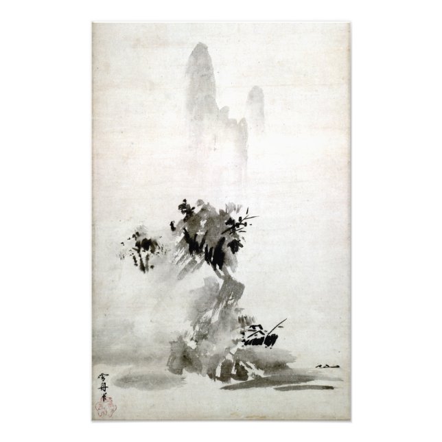 Foto Sesshu Toyo Haboku-Sansui Landscape Poster (Frente)