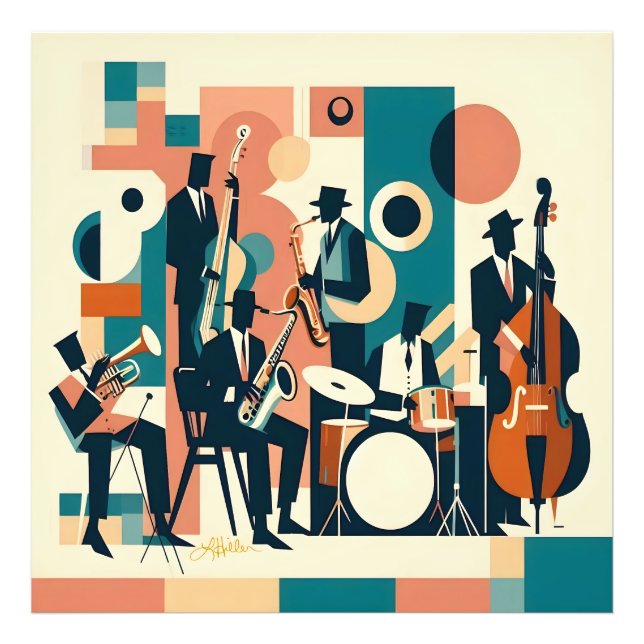 Foto Sexteto da Era do Jazz de Meados do Século (Frente)
