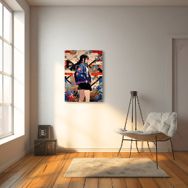 Foto 【SHOP限定イラスト】和柄JKポスター｜寿司娘 GenerativeAI