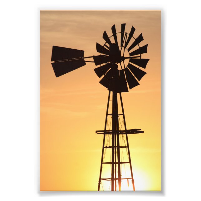 Foto Silhouette Evening Windmill (Frente)