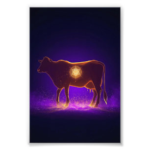 Foto Silhueta de Vaca Divina Govardhan Puja Espiritua