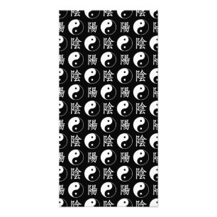 Foto Símbolo Black Yinyang - Padrão de Texto Chinês
