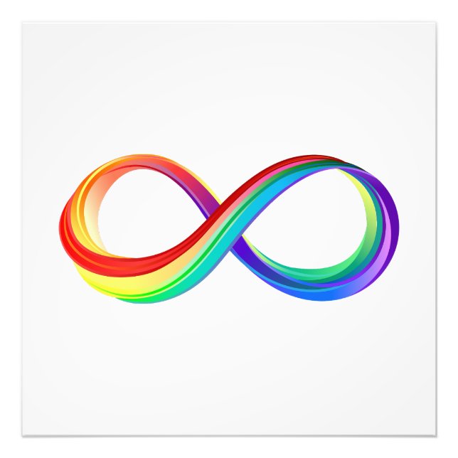 Foto Símbolo de Infinidade Arco-Íris em Camadas (Frente)