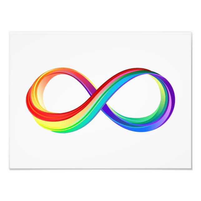 Foto Símbolo de Infinidade Arco-Íris em Camadas (Frente)