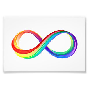Foto Símbolo de Infinidade Arco-Íris em Camadas