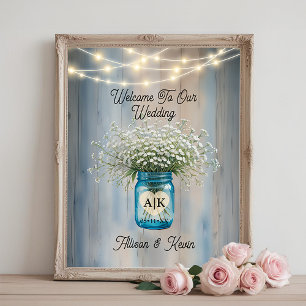 Foto Símbolo de Poster de Casamento de Mason Jar Breath