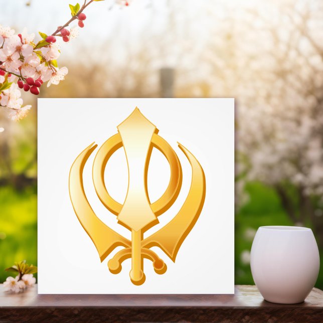 Foto Símbolo Sikh (Sikh Photo Print,
Gold Khanda, symbol of the Sikh religion. )