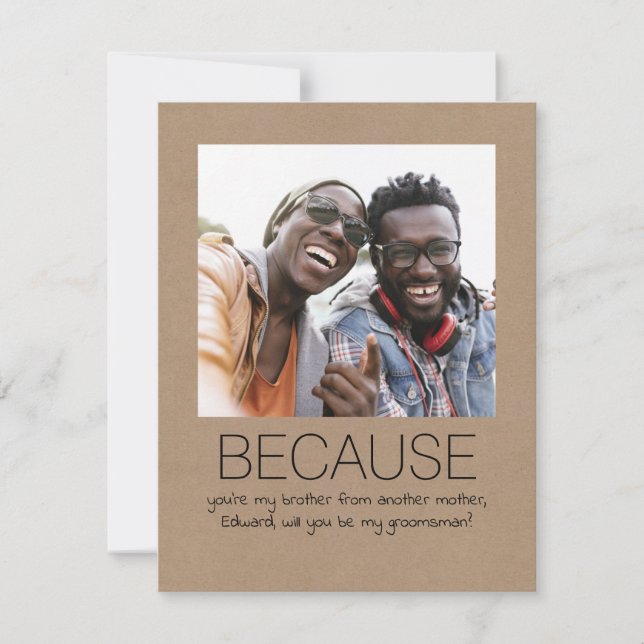 Foto Simpática Simples Você Será Meu Padrinho (Frente)