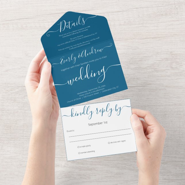 Foto: Simple Modern Mykonos Blue Wedding (Aba destacável)