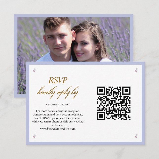 Foto: Simples cartão de gabinete de casamento de c (Frente/Verso)