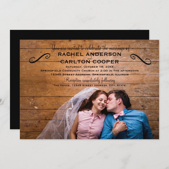 Foto Simples - Convite De Casamento (Frente/Verso)