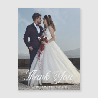 Foto Simples De Casamento Obrigado Cartão Magnétic