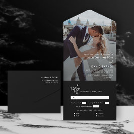 Foto Simples de Casamento Preto Moderno