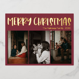 Foto Simples de Natal Vermelho Três | DOURADO