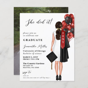 Foto Simples E Vermelha Que Ela Fez Graduação