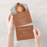 Foto simples Elegante RSVP Terracotta